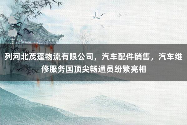 列河北茂蓬物流有限公司,汽车配件销售,汽车维修服务国顶尖畅通员纷繁亮相